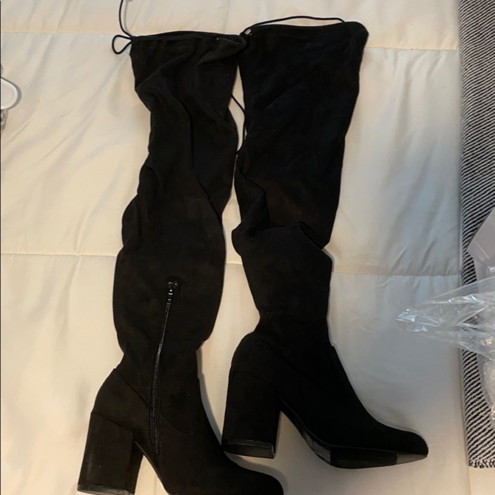 Brand new thigh high suede boots